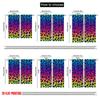 Flat Printing Drapes Rainbow Leopard Polyester Fabric Without Electricity Festive Wall Decor Use Booths Studio Props Curtains Set Of 2 Made