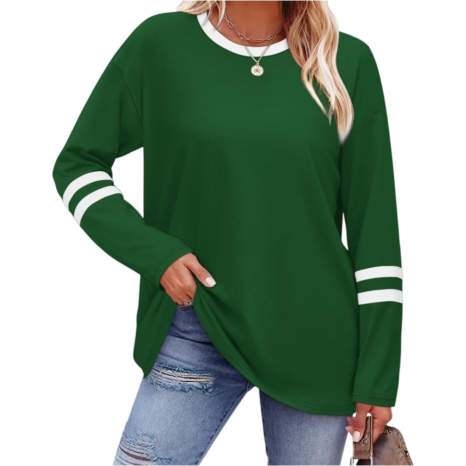 

Женский модный однотонный топ с длинным рукавом M