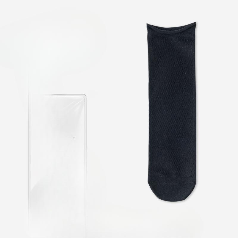 Spring Thin Mid-calf Socks for Women, Mesh Macaron Antibacterial Postpartum Socks, Rolled-up Socks, Pile Socks, Cotton Socks