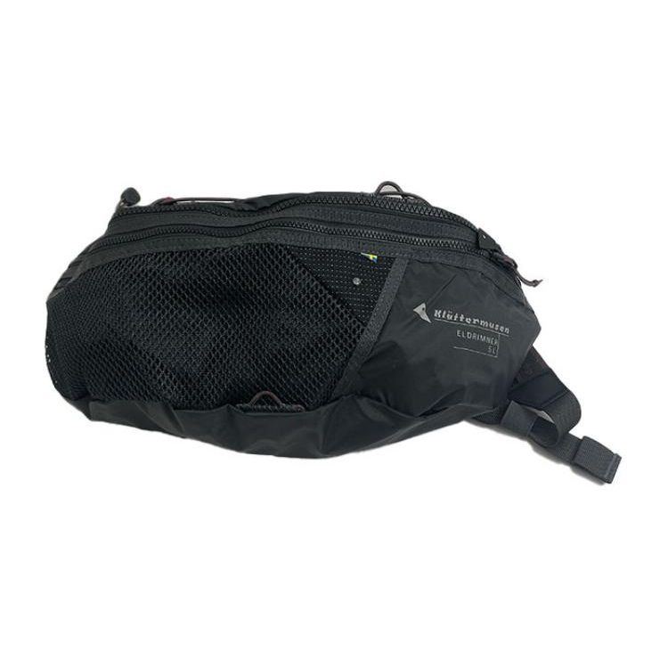 Klattermusen 5L Climbing Mouse Sports Leisure Waist Bag Outdoor Bag Unisex Waist Bag Recycled-Polyamide Raven-Black 10054-RAVEN
