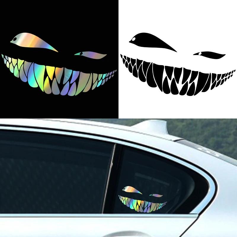 16*8.8cm Demon Face Car Stickers RearWindshield Car Sticker Funny Auto Bodv Styling Decoration Window Sticker Viny Waterproof