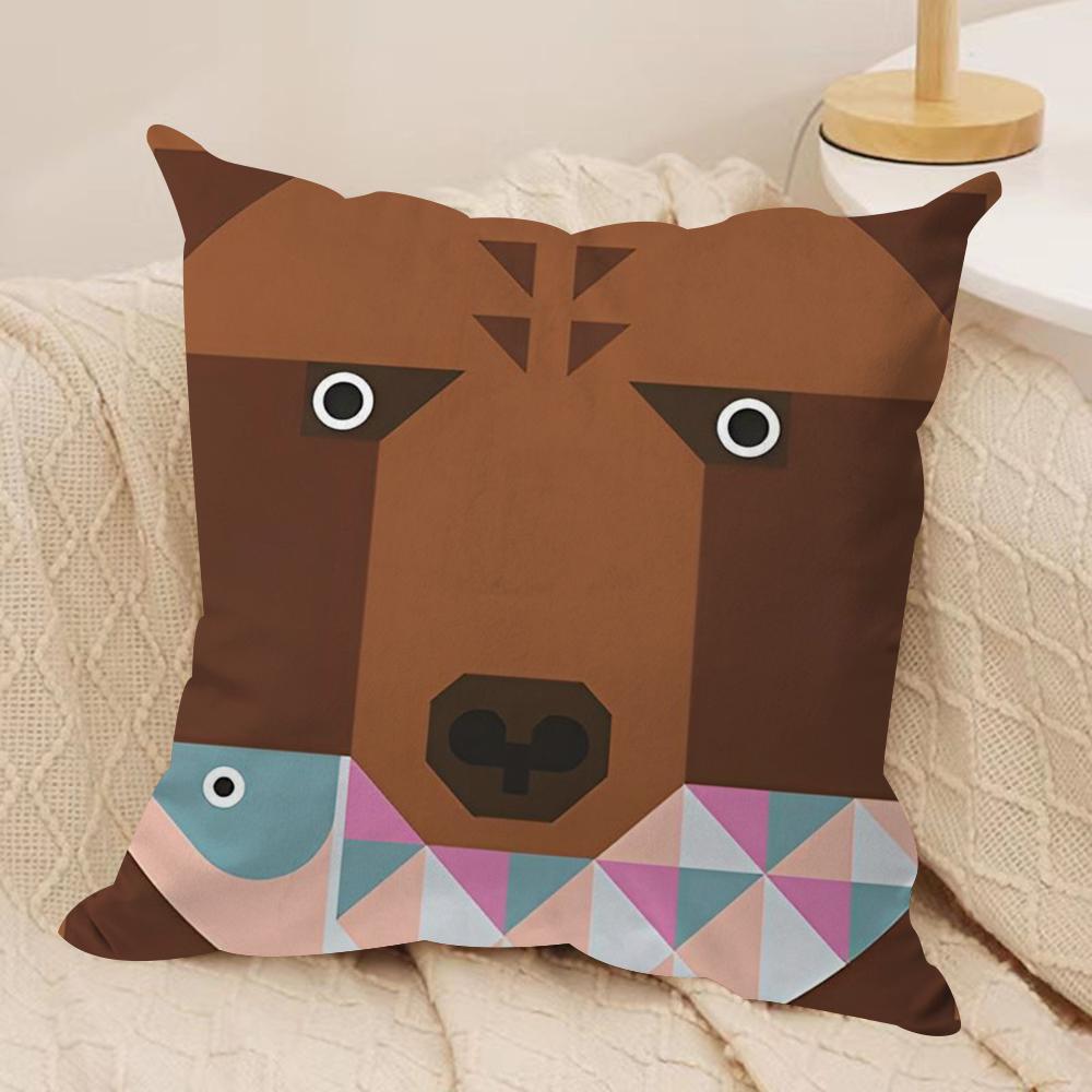 

Simple Animal Anime Art Cushion Cover Soft Plush DoubleSided Printed Sofa Pillow Cushion Cover Cozy AllSeason Decor Gift 30x30cm