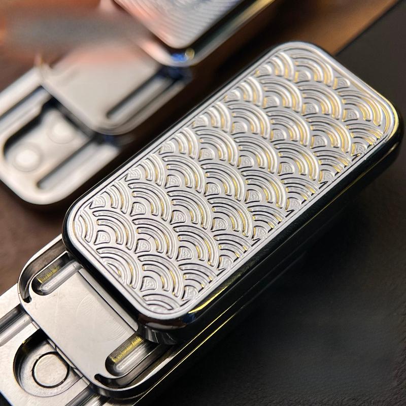 Fidget Magnetic Push Card Tuning Fork Pushing Plate Metal Mechanical Slider Edc Stress Relief Sensory Toy Antistress Things