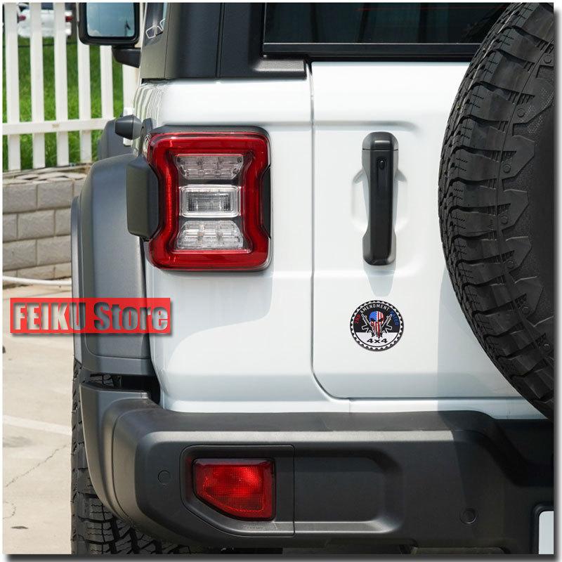 Off-road 4X4 Logo Aluminum Metal Car Badge Stickers Personality Pattern SUV Four-Wheel Drive Emblem Body Decals Accessories