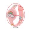 Cartoon Wristband Waterproof Silicone Kids Watch Band for AirTag (Rainbow Cloud)