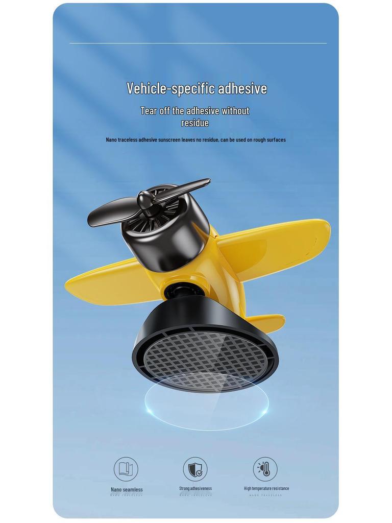 Solar-Powered Rotating Car Ornament: Soaring Little Flying Man