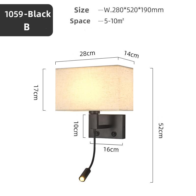Modern LED Wall Lamp with 360° Rotation Spotlight Nordic Bedroom Wall Light for Reading Bedside Living Room Decoration 12W