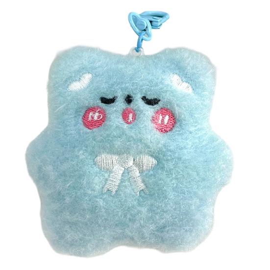 Keychain Soft Plush Star Bear Pendant Cartoon Design Stress Relief Doll Key Holder Backpack Keys Bags Car Decoration