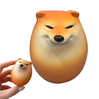 2025 Criativo Ovo Shibako Dog Squishy Fidget Toy Forma de Ovo Realista Decoração de Mesa Shiba Inu PU Recuperação Lenta Brinquedo Sensorial