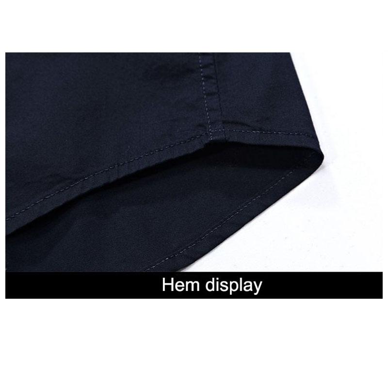 Summer Men‘s Tooling Shirt Breathable Sweat-Absorbent Cotton  Short-Sleeve Men Soft Solid Color Turn-Down Collar Shirts Plus Size