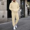 Completo da Ginnastica con Cappuccio da Uomo per Autunno Inverno, Spesso Pullover a Vestibilità Larga Tuta da Corsa, Abbigliamento Casual Atletico per Jogging