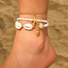 Accessories sea fan shell rice beads turquoise anklet female beach starfish beaded anklet