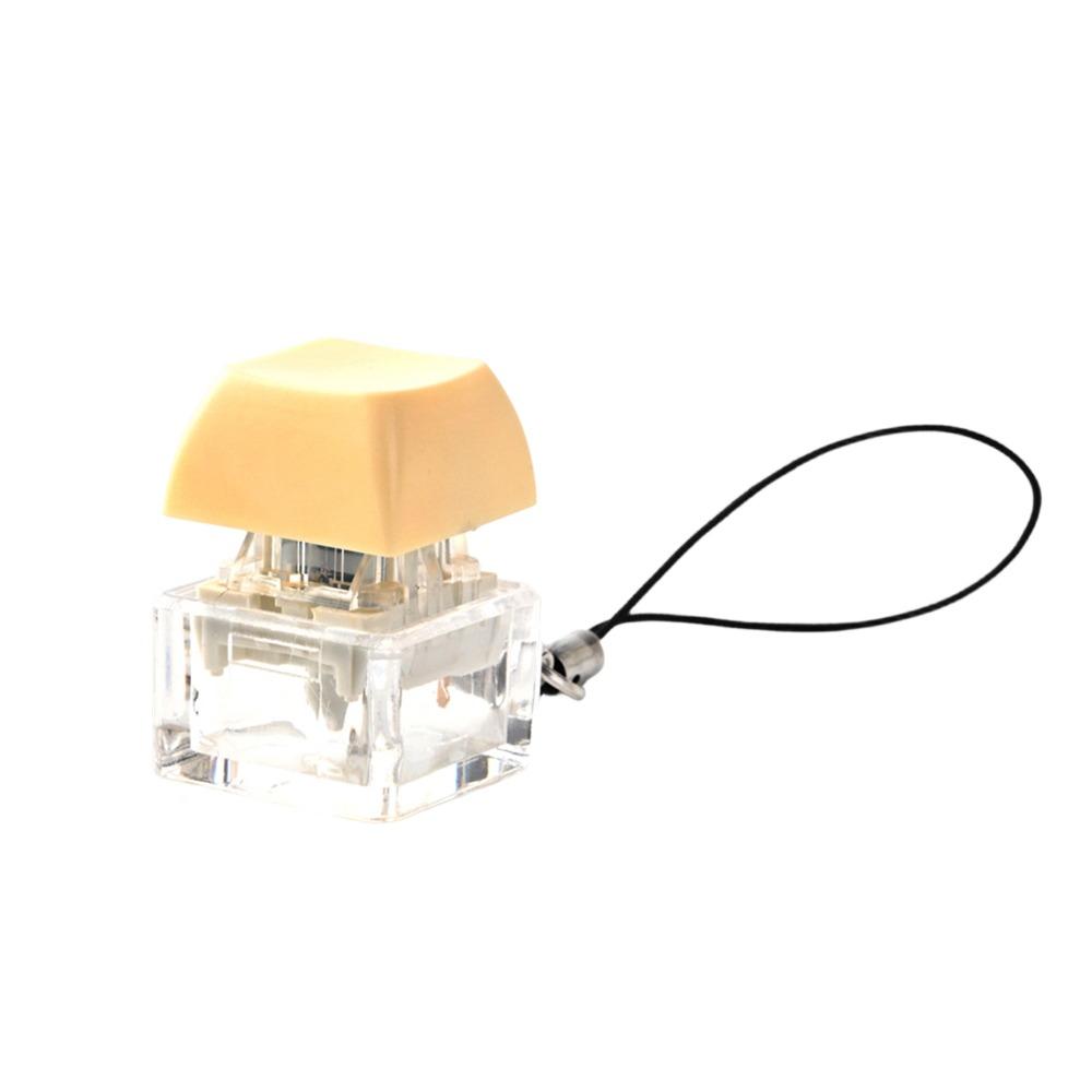 No Lights Fidget Keychain DIY Keyboard Clicker Toy Relaxing Pinch Toy