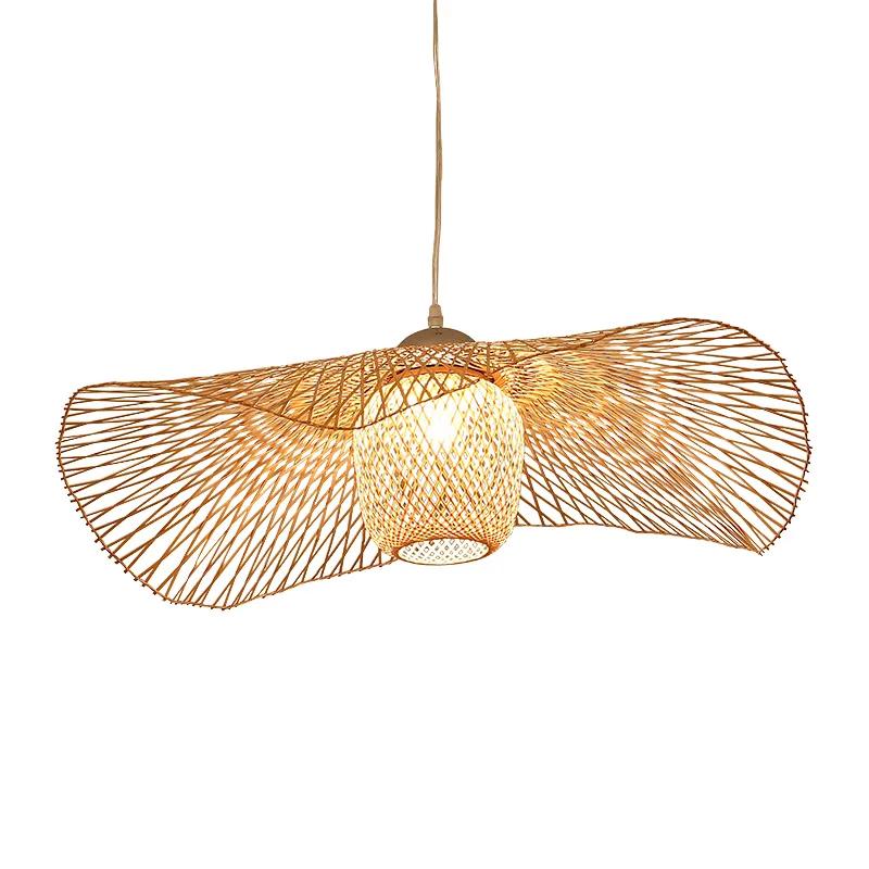 Chinese Style Bamboo Pendant Lights Creative Tatami Lights Lamp for Dining Room Restaurant Hanglamp E27 Suspension Luminaire