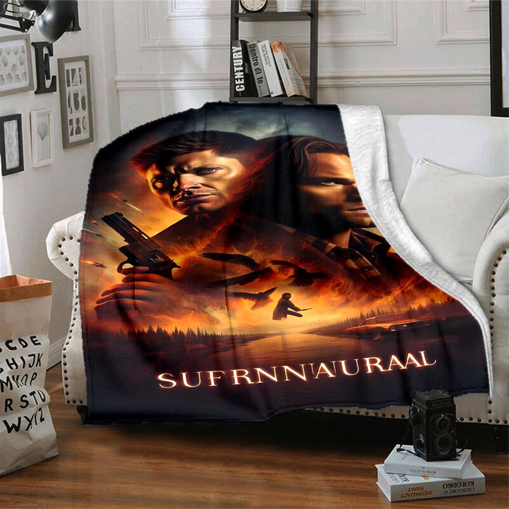 1Pc Supernatural Dark Journey Blanket Soft And Comfortable Casual Warm Camping Travel Christmas Halloween Xmas Gift M928697