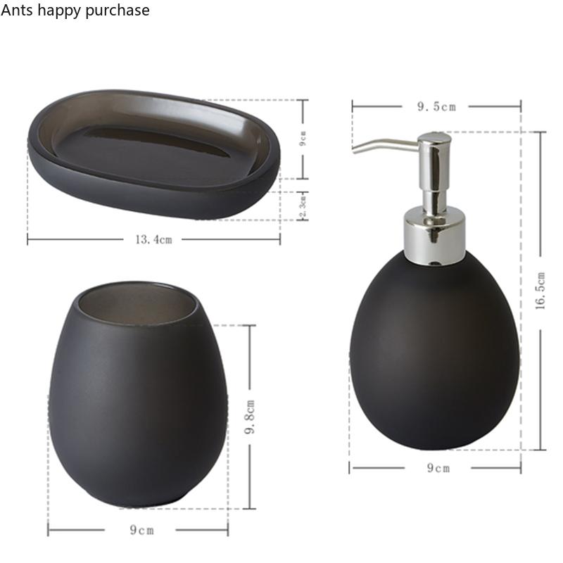 Resin Wash Set Home Bathroom Accessories Toiletries Bathroom 3-piece Set Soap Dish Mouth Cup Wash Cup Lotion Bottle Soap Bottle