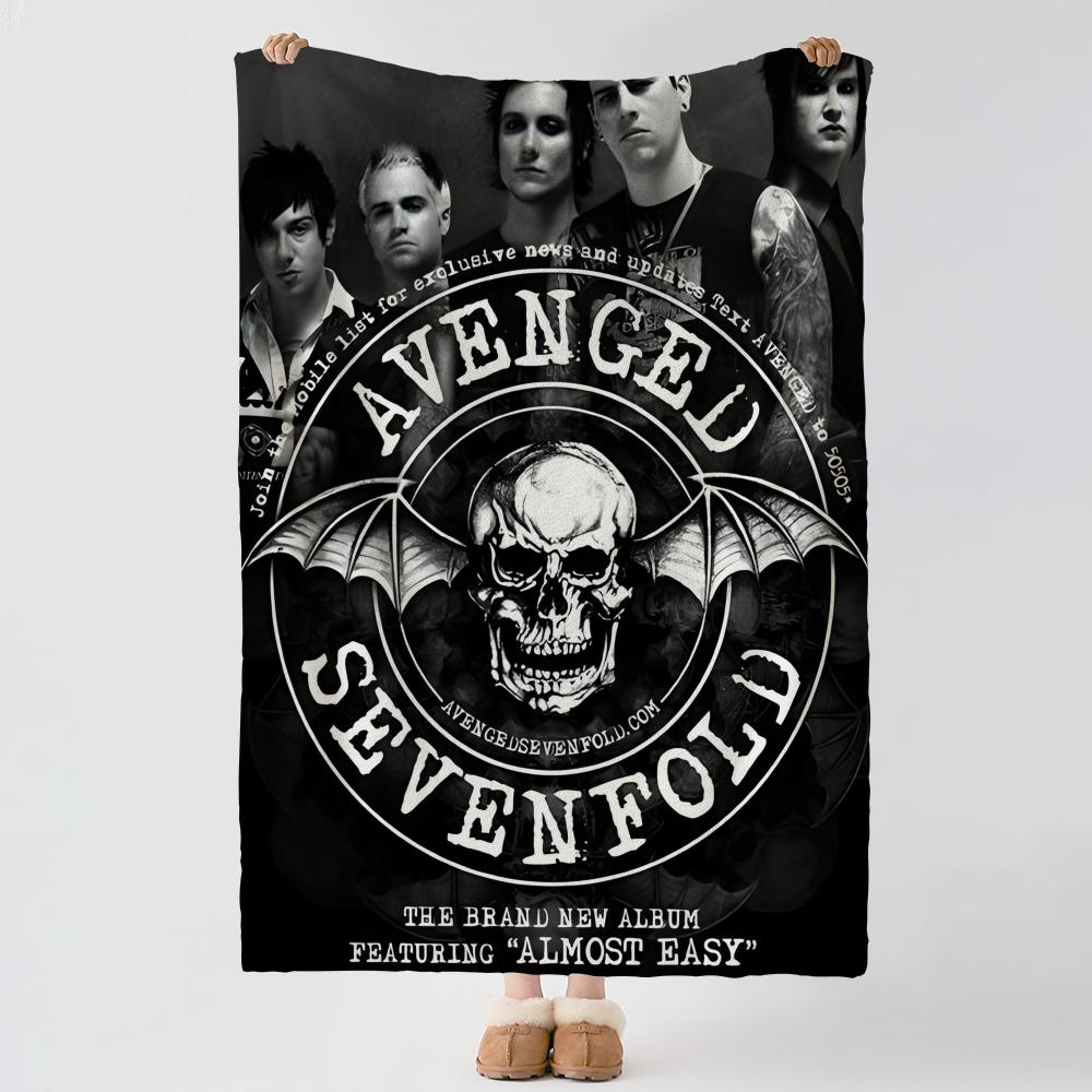 Music A-Avenged Sevenfold-d Throw Thick Comfort Flannel Quilt, Multi-scene Use Indoor Outdoor Daily Nap