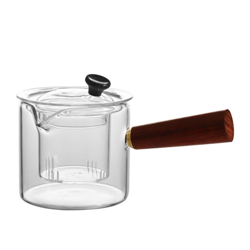 Filterable Heat-resistant Thickened Glass Teapot High Borosilicate Glass Flower Tea Pot Heatable Glass Tea Set