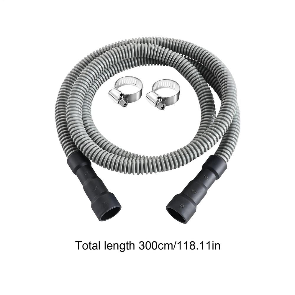 

Dishwasher Drain Hose Heavy-Duty Dish Washer Replacement Hoses With Clamp Dishwasher Replacement Accessory For Home Hotel Rental серебряный