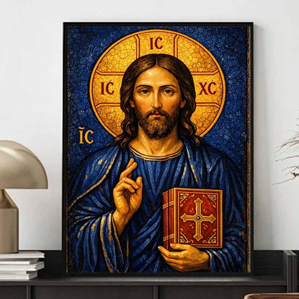 Diamantmalerei Set DIY 5D Vollbohrer Religiöse Jesus Christus Ikone Handwerk für Heimwanddekoration