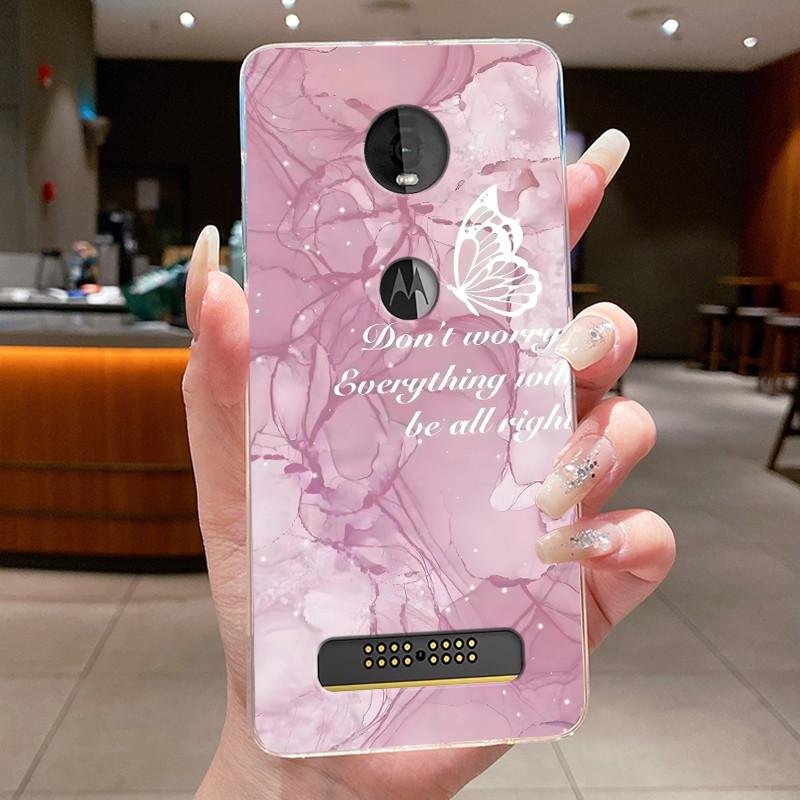 Etui Do Motorola Moto Z4 Play X4 Przezroczyste Luksusowe Modne Motyl Kwiat Miękki Silikon Tylna Pokrywa Do Moto X4 Z4 Play Etui Na Telefon