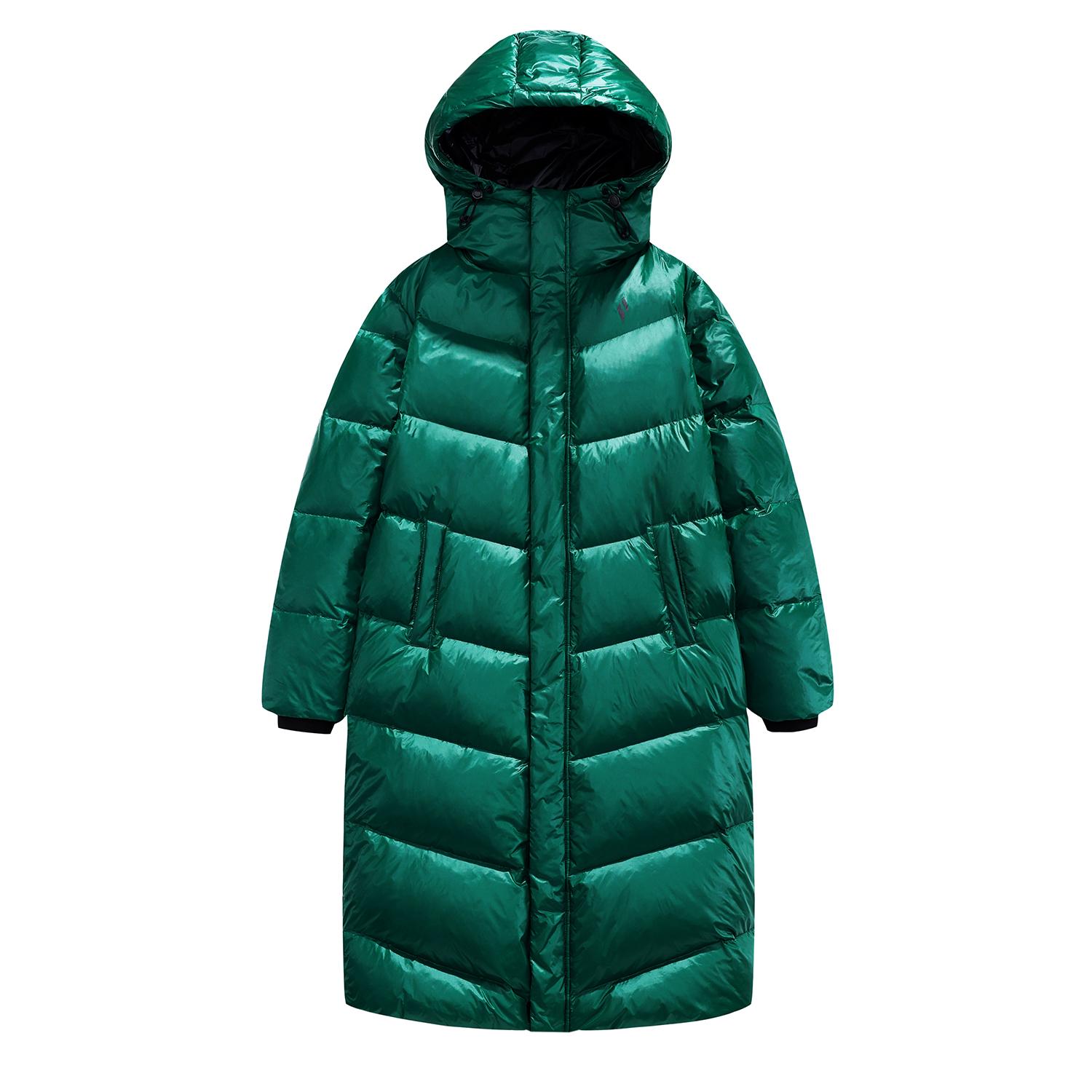Skechers Diamond Series American Outdoor Warm Soft Comfortable Windproof Waterproof Cold Resistant Hooded Loose Fit Long Down Jacket L424U269-001Z XS