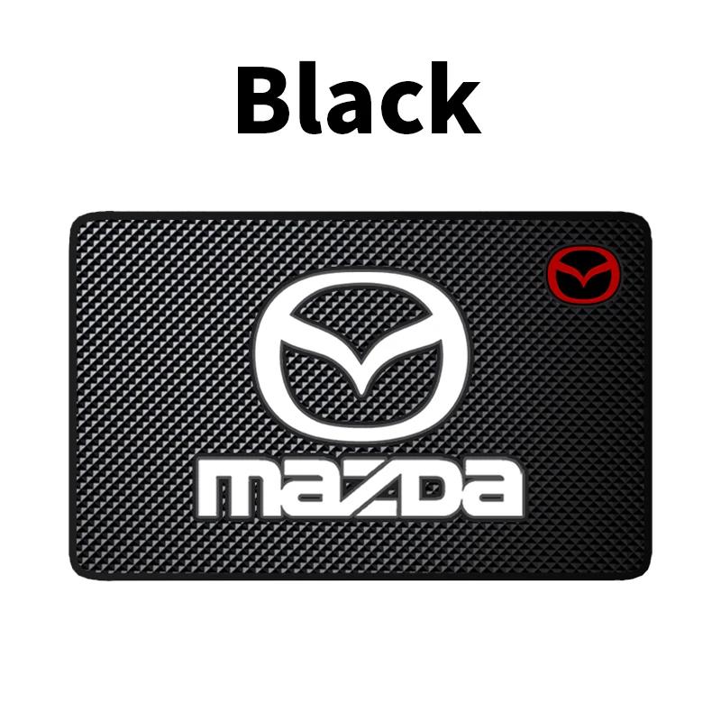 

Car Logo Anti-Slip Mat Dashboard Phone Holder Anti-Skid Pad Non-Slip Mats For Mazda 3 6 BL BM GJ CX3 CX-5 CX-8 KE KF CX7 CX9 MX5 чёрный
