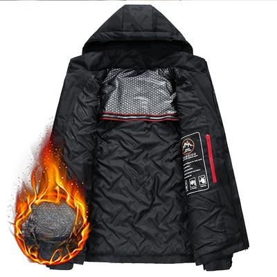 Graphene Jacke Herren Verdickte Jacke Herren Outdoor Winddichte Warme Camouflage Jacke Abnehmbare Kappe