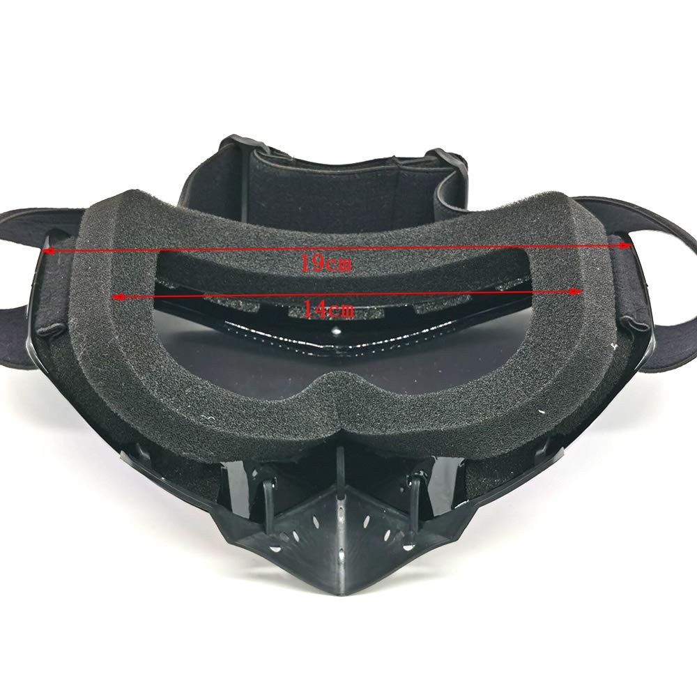 [ZSADZS] Motorcycle Goggles - Flexible, Dustproof, Windproof, Impact-Resistant, UV Protection, Easy Storage, Unisex (Colored Lenses)