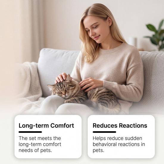 Cat Calming Pheromone Diffuser, 200ml Cat Calming Pheromone Refill, Plug-in Pheromone Diffuser for Cats Kittens Anxiety Stress Fear Behavior Relief