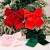 Festive Velvet Ribbon Elegant Velvet Bow Ornament Christmas Party Decorations Handcrafted Christmas Tree Decorations For Indoor