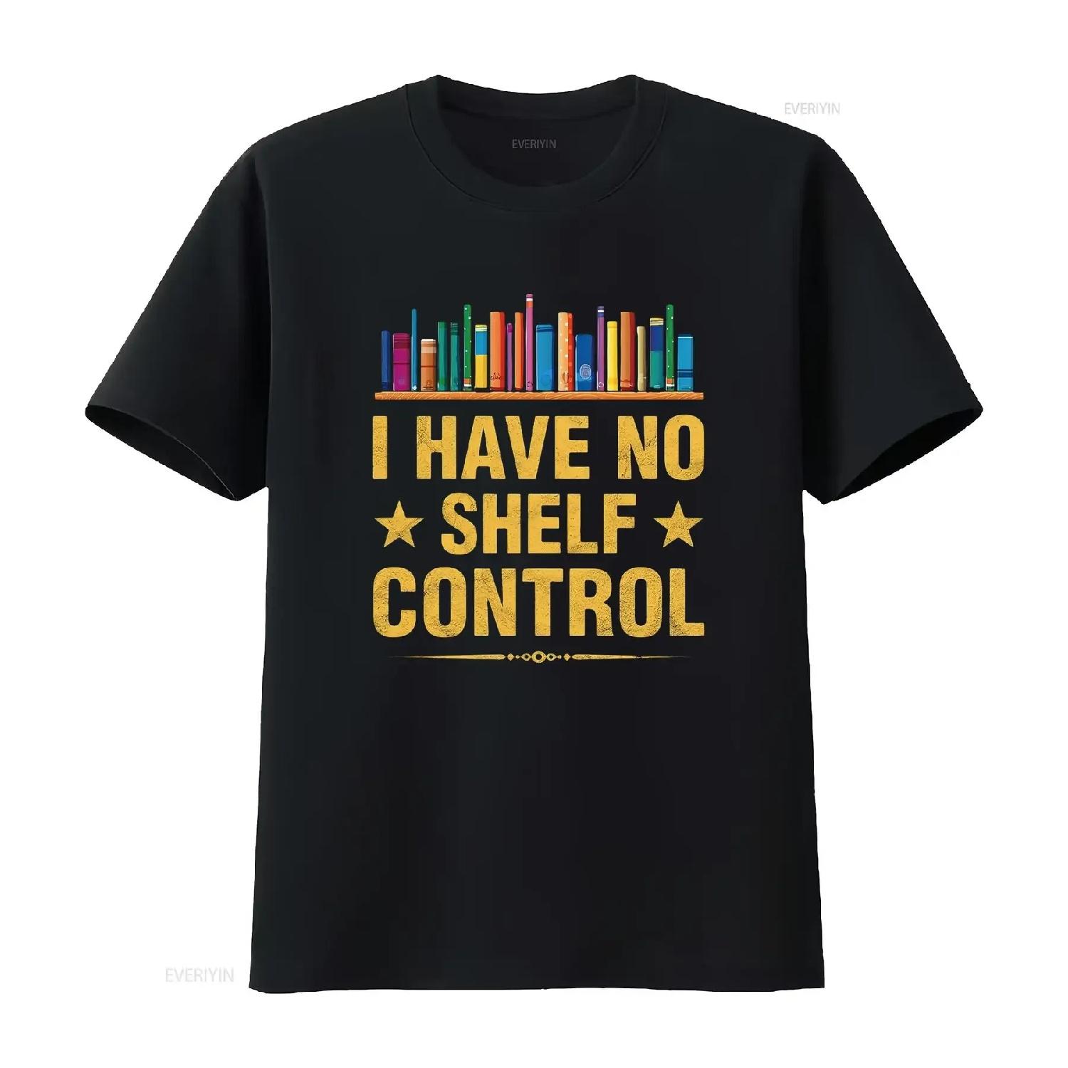 

I Have No Shelf Control Funny Bookshelf Bookworm B Women s Summer Tops T Shirt with Trendy and Unique Design vintage Washed S чёрный