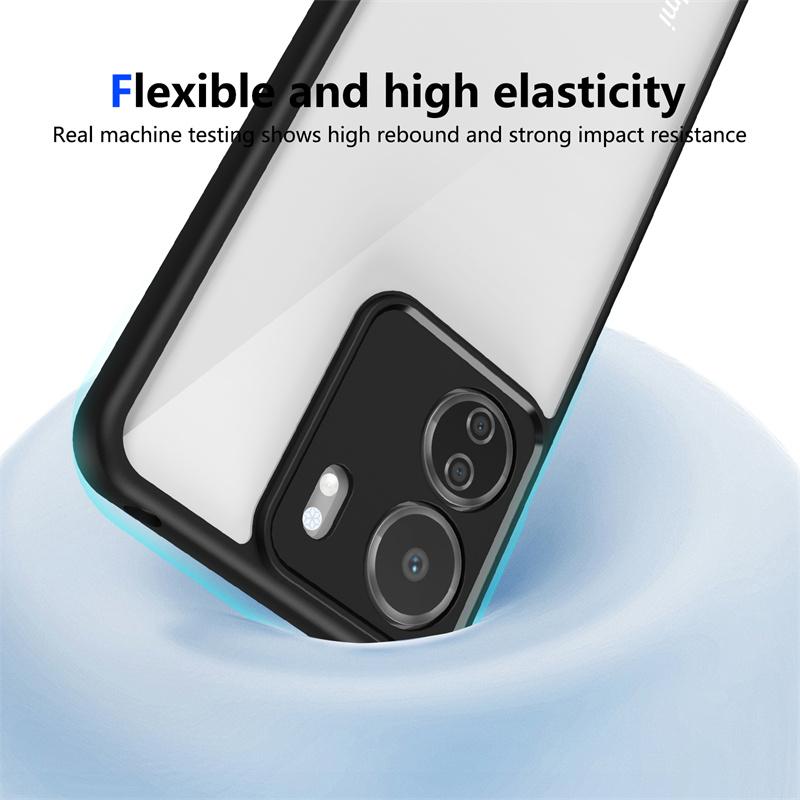 Transparent PC Soft TPU Cover For Xiaomi Redmi 13C 4G Poco C65 Case Clear Lens Protect Coque for Pocco Poko Little C65 Redmi13C