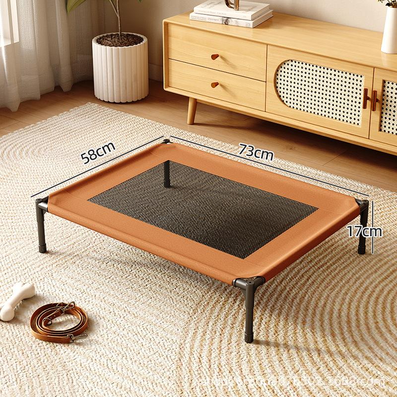 Summer breathable pet marching bed, moisture resistant off the ground, cat and dog beds, small and medium-sized dog beds