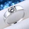 D Farbe 1CT Moissanit Ring für Herren 925 Sterling Silber Simulation Diamant Ehering Klassischer Rundschliff mit GRA Ring