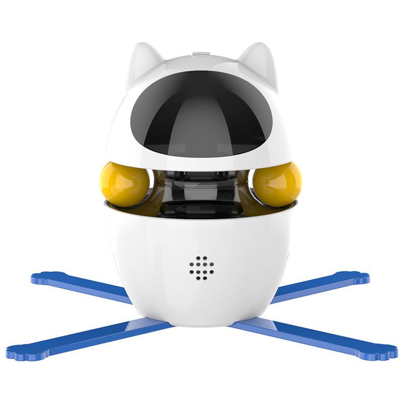 

Smart Electric Turntable Cat Toy with Laser & Teaser Stick for Self-Entertainment and Boredom Relief белый
