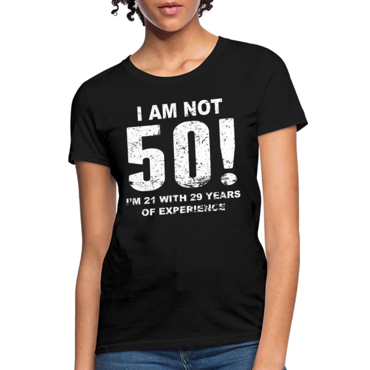 50th Birthday Gift - I m Not 50 Women s T-Shirt XXL