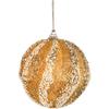 Gold Styrofoam Bauble with Glitter