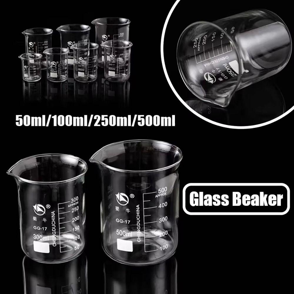

1Pcs Clear Scale Laboratory Beaker Measuring Cup Kitchen Baking Laboratory 50ml
