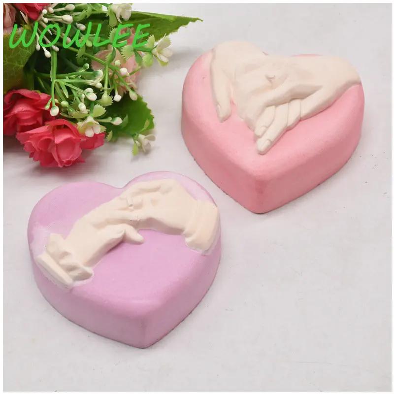 Stampo in Silicone 3D a Forma di Cuore per Sapone, Fatto a Mano, Flessibile, Forniture per Fare Pietre, Decorazione Torta al Cioccolato