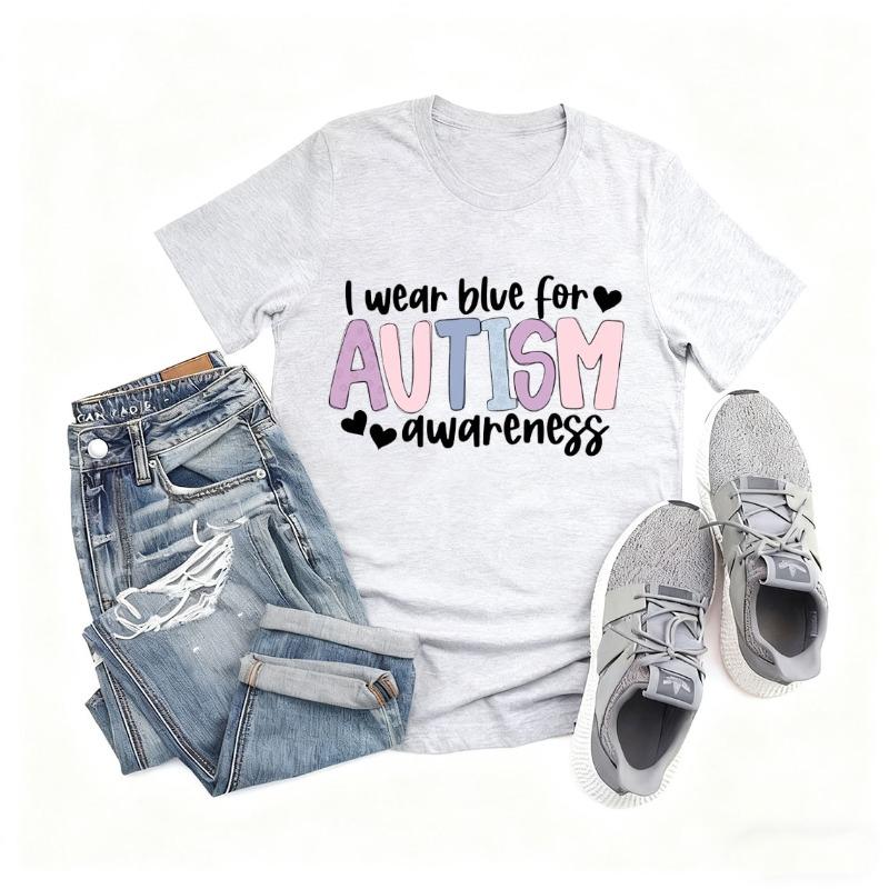 I Wear Blue for Autism Awareness Cotton TShirt Autism Shirt Autism Awareness Shirt Autism Month Shirt Autism Teacher Shirt S