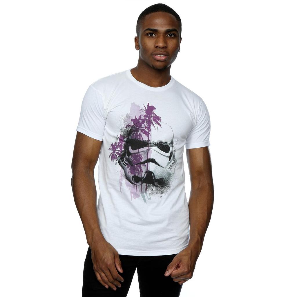 Star Wars Mens Rogue One Stormtrooper Palm Trees T-Shirt