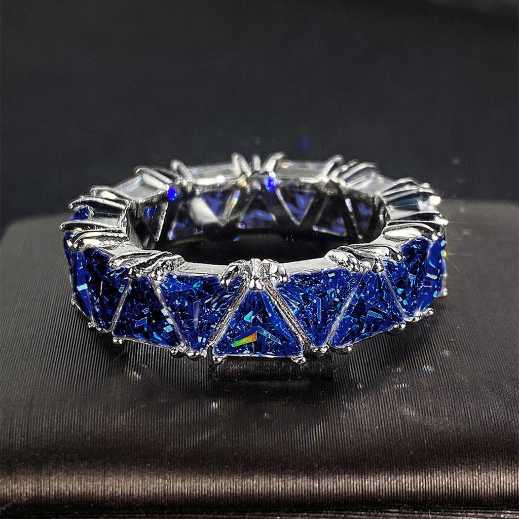 Nuova Fede Nuziale di Lusso Anelli di Promessa per Donna Design Unico Triangolare con Zirconia Cubica Alta Qualità Gioielli alla Moda Dropshipping