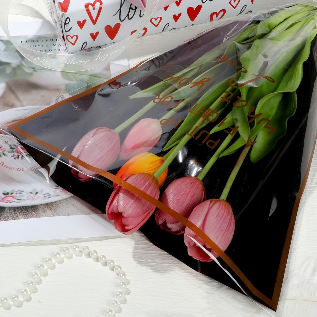 Valentine's Day Flower Packaging Valentine's Day-themed Shopping Malls Transparent Flower Packaging Transparent For Flower Event
