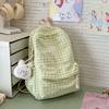 Backpack Women's Fashion Plaid Backpack Junior High School High School Student School Bag Lightweight Backpack