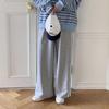 New ArrivalS Open Run Women S Wide pantS Side Raid Cotton Blend Banding pantS