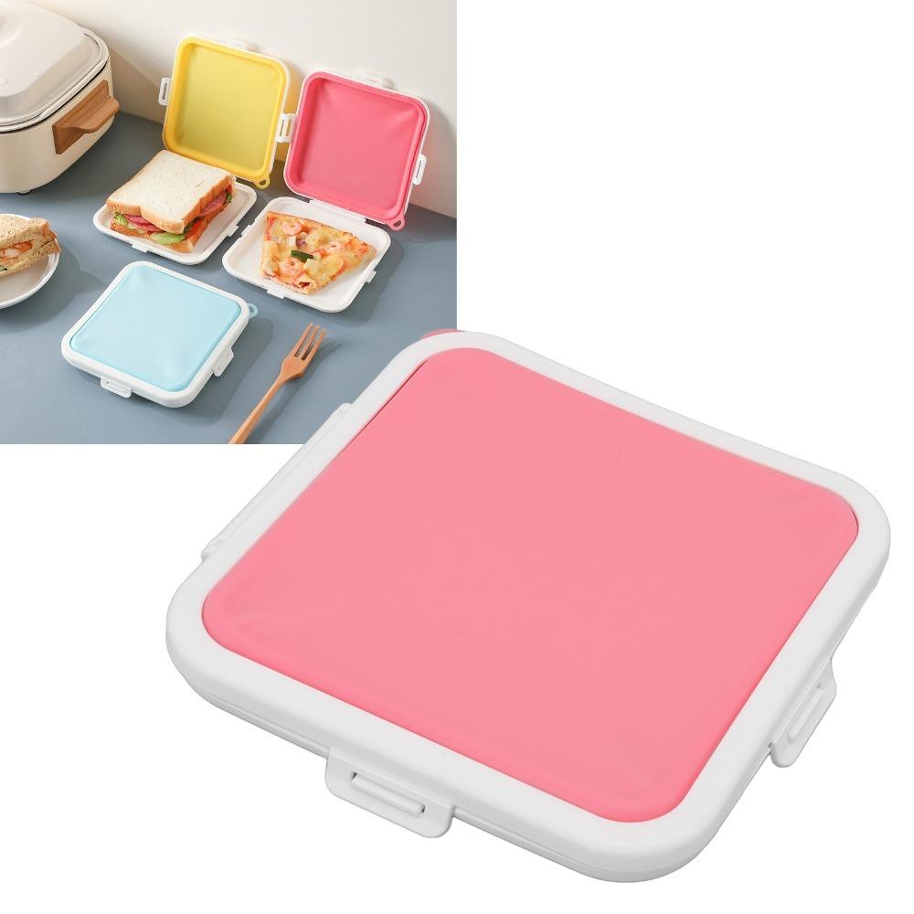 3 Side Clips Sandwich Storage Box PP Silicone Material Sandwich Holder Sandwich Container  For Work