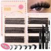 384 Tufts False Eyelashes Set 10-16Mmdiy Segmented D Song Thick Single Tufts Eyelashes