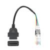 16pin OBD OBD2 Female K Line Can Line Jumper Tester Connector Diagnostic Cable Universal K+CAN OBD2 Cable for Vehicles