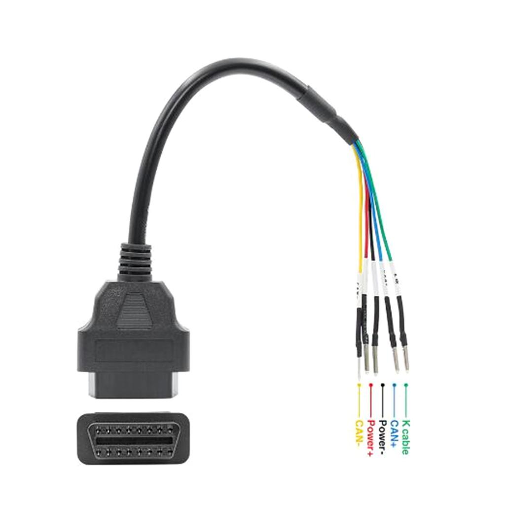 16pin OBD OBD2 Female K Line Can Line Jumper Tester Connector Diagnostic Cable Universal K+CAN OBD2 Cable for Vehicles